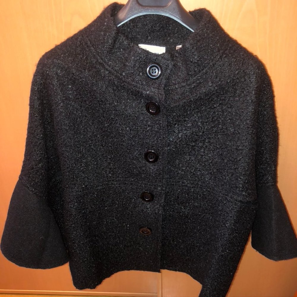 Patrizia Luca Milano L/XL Poncho Sweater Black